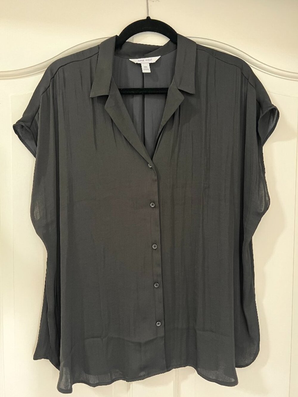 Nine West Silk Top- Black
